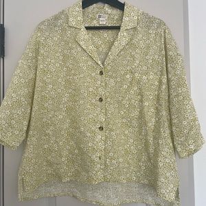Billabong Floral Thin Knit Surf Button Up Shirt
